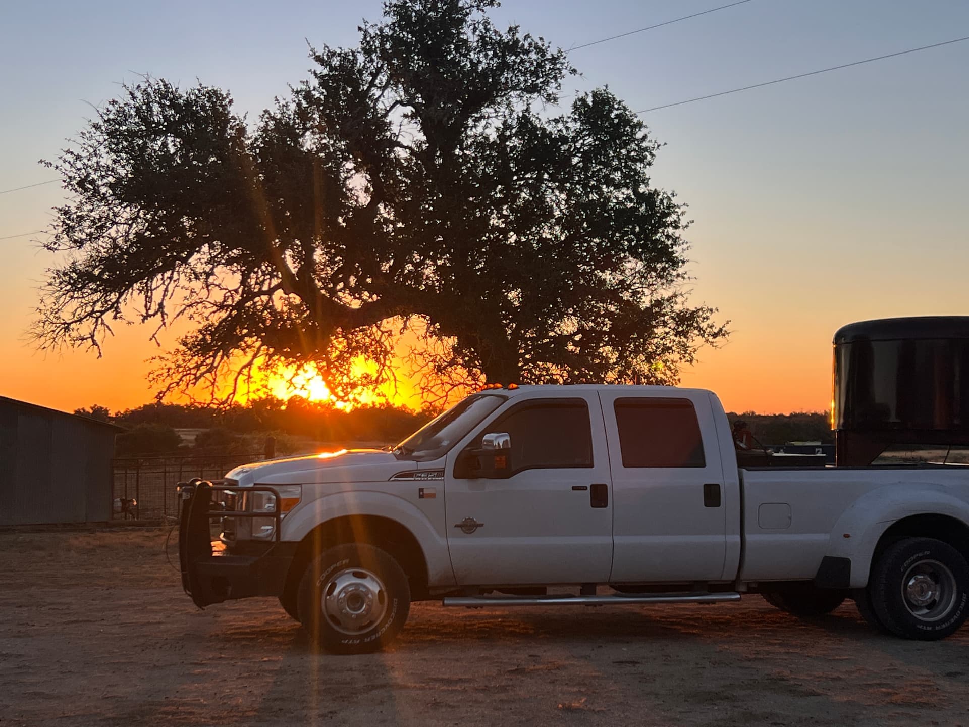 F-350 at sunset
